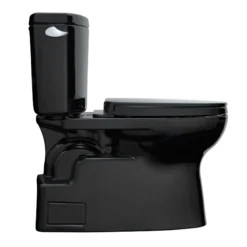 TOTO Vespin II Two-Piece Elongated 1.28 GPF Universal Height Toilet with SS124 SoftClose Seat, WASHLET+ Ready, Cotton White, Vitreous China|Plastic, Ebony, MS474124CEF#51