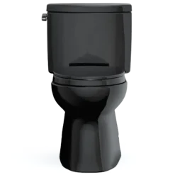 TOTO Vespin II Two-Piece Elongated 1.28 GPF Universal Height Toilet with SS124 SoftClose Seat, WASHLET+ Ready, Cotton White, Vitreous China|Plastic, Ebony, MS474124CEF#51