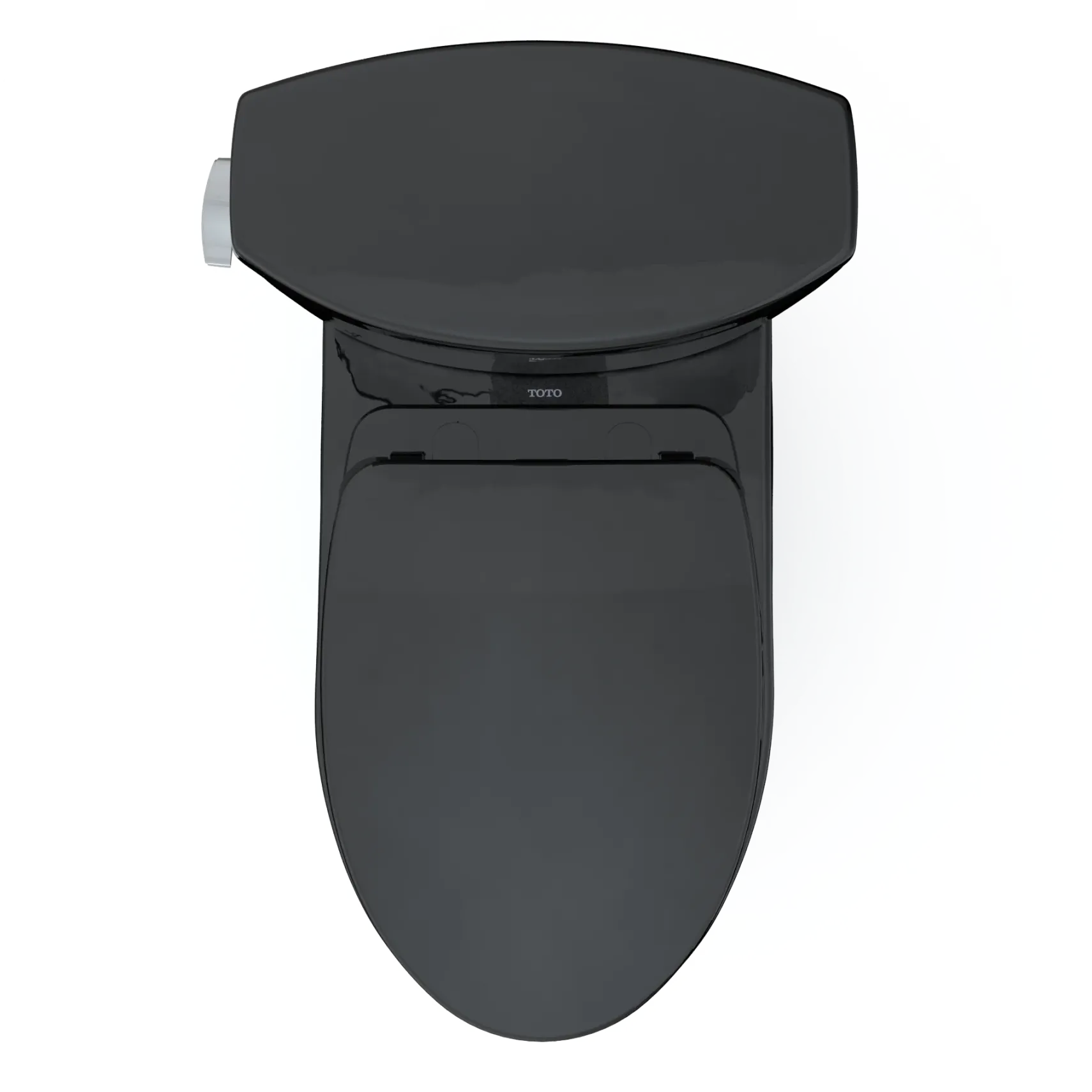 TOTO Vespin II Two-Piece Elongated 1.28 GPF Universal Height Toilet with SS124 SoftClose Seat, WASHLET+ Ready, Cotton White, Vitreous China|Plastic, Ebony, MS474124CEF#51