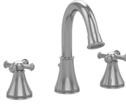 TOTO Vivian Alta Two Cross Handle Widespread 1.5 GPM Bathroom Sink Faucet, Polished Chrome, Brass, TL220DDH#CP