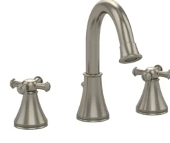 TOTO Vivian Alta Two Cross Handle Widespread 1.5 GPM Bathroom Sink Faucet, Brushed Nickel, Brass, TL220DDH#BN