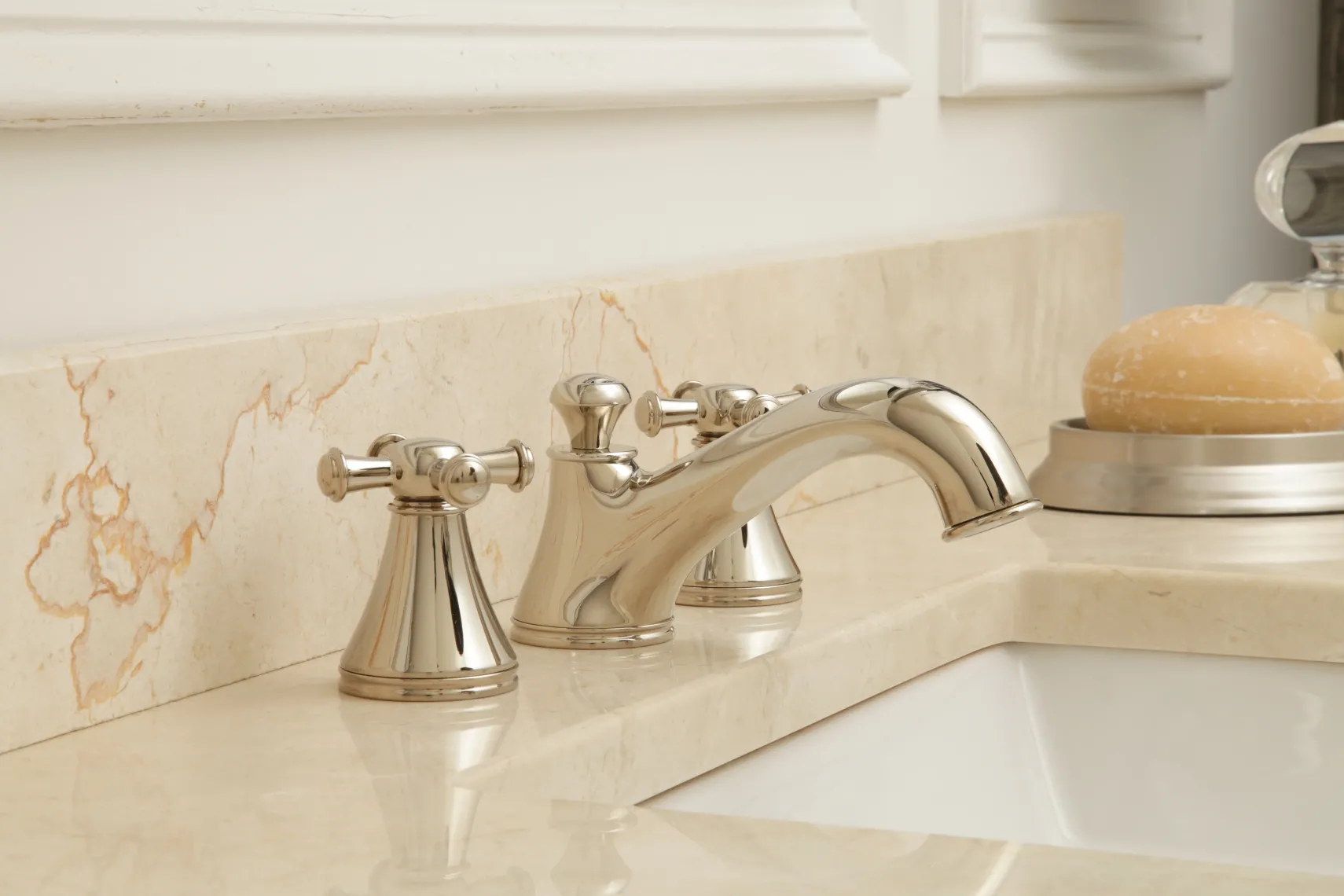 TOTO Vivian Two Cross Handle Widespread 1.5 GPM Bathroom Sink Faucet, Polished Chrome, Brass, TL220DD#CP