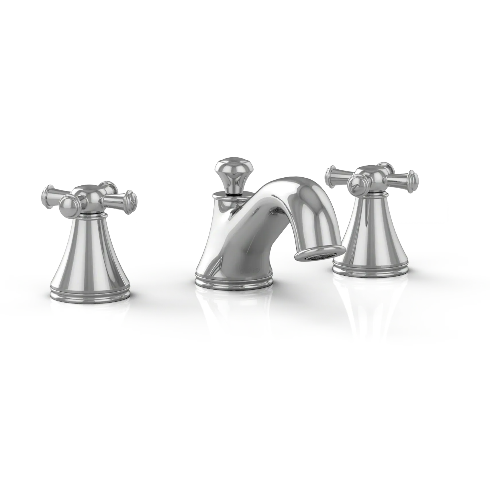 TOTO Vivian Two Cross Handle Widespread 1.2 GPM Bathroom Sink Faucet, Polished Chrome, Brass, TL220DD12#CP