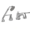 TOTO Vivian Two Handle Deck-Mount Roman Tub Filler Trim with Hand Shower, Polished Chrome, Brass, TB220S1#CP