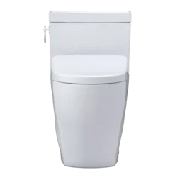 TOTO WASHLET+ Aimes One-Piece Elongated 1.28 GPF Toilet with Auto Flush S7 Contemporary Bidet Seat, Cotton White, Vitreous China|Plastic, MW6264726CEFGA#01