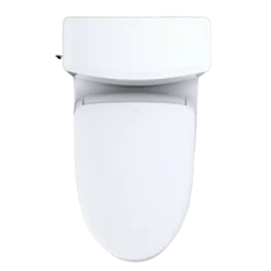 TOTO WASHLET+ Aimes One-Piece Elongated 1.28 GPF Toilet with Auto Flush S7 Contemporary Bidet Seat, Cotton White, Vitreous China|Plastic, MW6264726CEFGA#01