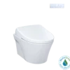 TOTO WASHLET+ AP Wall-Hung Elongated Toilet with S7 Contemporary Bidet Seat and DuoFit In-Wall 0.9 and 1.28 GPF Dual-Flush Tank System, Matte Silver, Vitreous China|Plastic, CWT4264726CMFG#MS