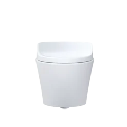 TOTO WASHLET+ AP Wall-Hung Elongated Toilet with S7 Contemporary Bidet Seat and DuoFit In-Wall 0.9 and 1.28 GPF Dual-Flush Tank System, Matte Silver, Vitreous China|Plastic, CWT4264726CMFG#MS