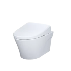 TOTO WASHLET+ AP Wall-Hung Elongated Toilet with S7 Contemporary Bidet Seat and DuoFit In-Wall 0.9 and 1.28 GPF Dual-Flush Tank System, Matte Silver, Vitreous China|Plastic, CWT4264726CMFG#MS