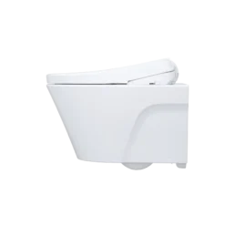 TOTO WASHLET+ AP Wall-Hung Elongated Toilet with S7 Contemporary Bidet Seat and DuoFit In-Wall 0.9 and 1.28 GPF Dual-Flush Tank System, Matte Silver, Vitreous China|Plastic, CWT4264726CMFG#MS
