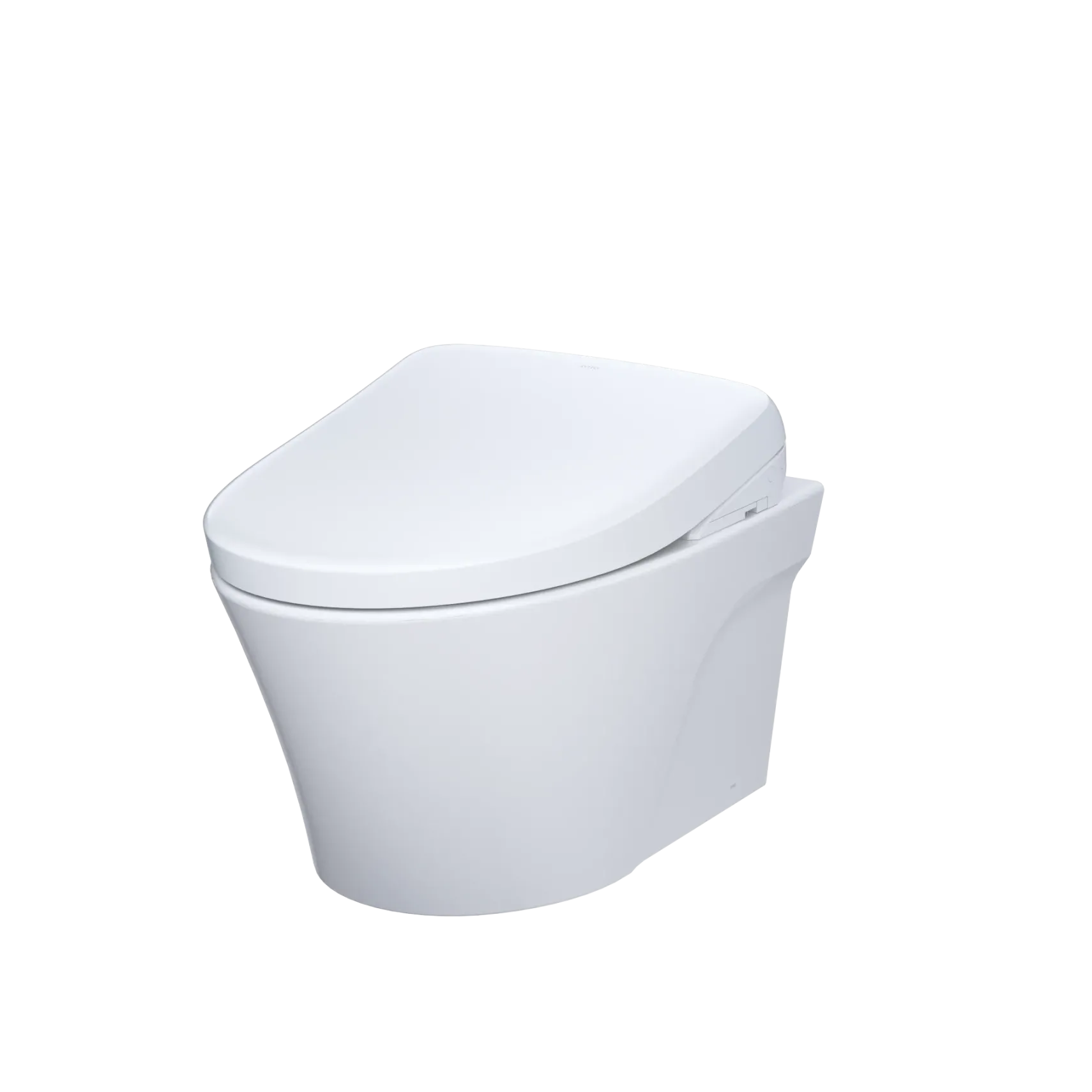 TOTO WASHLET+ AP Wall-Hung Elongated Toilet with S7A Contemporary Bidet Seat and DuoFit In-Wall 0.9 and 1.28 GPF Auto Dual-Flush Tank System, Matte Silver, Vitreous China|Plastic, CWT4264736CMFGA#MS