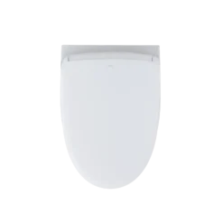TOTO WASHLET+ AP Wall-Hung Elongated Toilet with S7A Contemporary Bidet Seat and DuoFit In-Wall 0.9 and 1.28 GPF Auto Dual-Flush Tank System, Matte Silver, Vitreous China|Plastic, CWT4264736CMFGA#MS