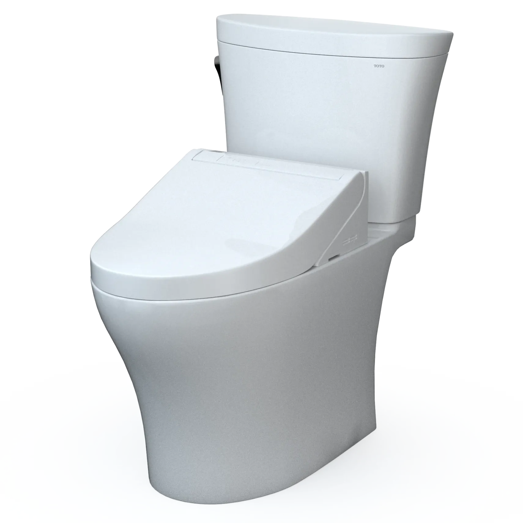 TOTO WASHLET+ Aquia IV Arc Two-Piece Elongated Dual Flush 1.28 and 0.9 GPF Toilet with C5 Bidet Seat, Cotton White, Vitreous China|Plastic, MW4483084CEMFGN#01