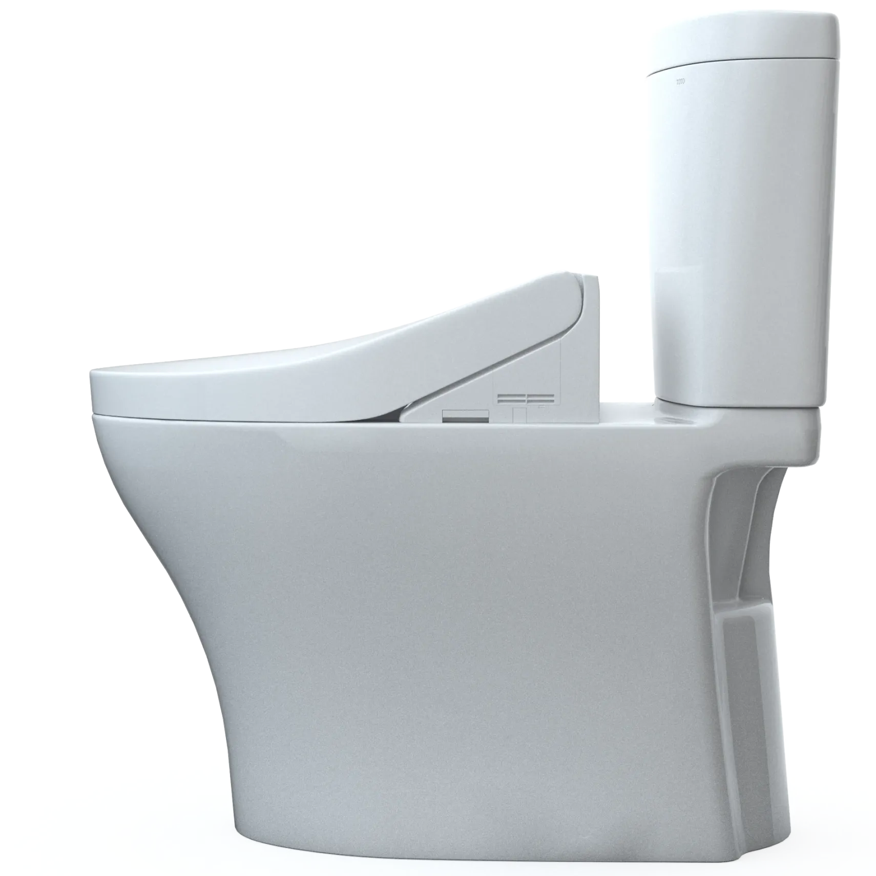 TOTO WASHLET+ Aquia IV Arc Two-Piece Elongated Dual Flush 1.28 and 0.9 GPF Toilet with C5 Bidet Seat, Cotton White, Vitreous China|Plastic, MW4483084CEMFGN#01