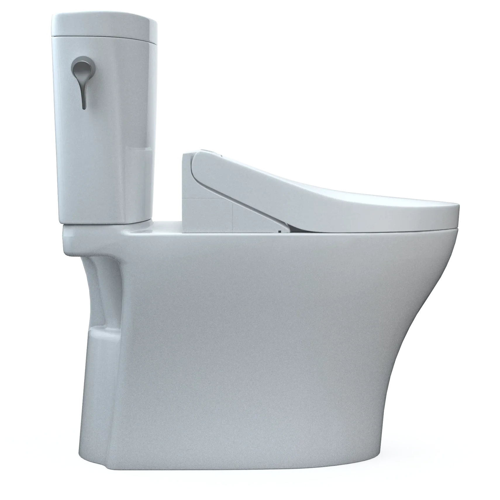 TOTO WASHLET+ Aquia IV Arc Two-Piece Elongated Dual Flush 1.28 and 0.9 GPF Toilet with C5 Bidet Seat, Cotton White, Vitreous China|Plastic, MW4483084CEMFGN#01