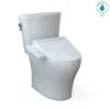 TOTO WASHLET+ Aquia IV Arc Two-Piece Elongated Dual Flush 1.28 and 0.9 GPF Toilet with C2 Bidet Seat, Cotton White, Vitreous China|Plastic, MW4483074CEMFGN#01
