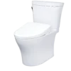 TOTO WASHLET+ Aquia IV Arc Two-Piece Elongated Dual Flush 1.28 and 0.9 GPF Toilet with Auto Flush S7 Contemporary Bidet Seat, Cotton White, Vitreous China|Plastic, MW4484726CEMFGNA#01