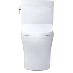 TOTO WASHLET+ Aquia IV Cube Two-Piece Elongated Dual Flush 1.28 and 0.9 GPF Toilet with Auto Flush S7 Contemporary Bidet Seat, Cotton White, Vitreous China|Plastic, MW4364726CEMFGNA#01