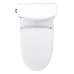 TOTO WASHLET+ Aquia IV Cube Two-Piece Elongated Dual Flush 1.28 and 0.9 GPF Toilet with Auto Flush S7 Contemporary Bidet Seat, Cotton White, Vitreous China|Plastic, MW4364726CEMFGNA#01