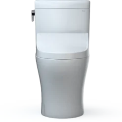 TOTO WASHLET+ Aquia IV Cube Two-Piece Elongated Dual Flush 1.28 and 0.9 GPF Toilet with C5 Bidet Seat, Cotton White, Vitreous China|Plastic, MW4363084CEMFGN#01