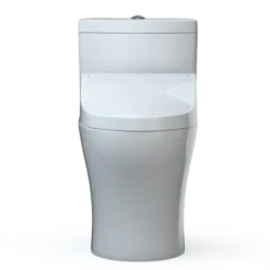 TOTO WASHLET+ Aquia IV One-Piece Elongated Dual Flush 1.28 and 0.9 GPF Toilet and WASHLET C5 Bidet Seat, Cotton White- Vitreous China|Plastic, MW6463084CEMFGN#01