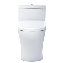 TOTO WASHLET+ Aquia IV One-Piece Elongated Dual Flush 1.28 and 0.9 GPF Toilet with S7 Contemporary Electric Bidet Seat, Cotton White, Vitreous China|Plastic, MW6464726CEMFGN#01