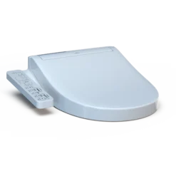 TOTO WASHLET C2 Electronic Bidet Toilet Seat with PREMIST and EWATER+ Wand Cleaning, Round, Cotton White, Plastic, SW3073#01