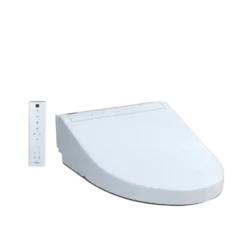 TOTO WASHLET C5 Electronic Bidet Toilet Seat with PREMIST and EWATER+ Wand Cleaning, Elongated, Cotton White, Plastic, SW3084#01