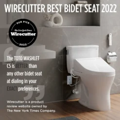 TOTO WASHLET C5 Electronic Bidet Toilet Seat with PREMIST and EWATER+ Wand Cleaning, Elongated, Sedona Beige, Plastic, SW3084#12