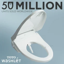 TOTO WASHLET C5 Electronic Bidet Toilet Seat with PREMIST and EWATER+ Wand Cleaning, Elongated, Sedona Beige, Plastic, SW3084#12