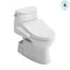 TOTO WASHLET+ Carlyle II One-Piece Elongated 1.28 GPF Toilet and WASHLET+ C2 Bidet Seat, Cotton White, Vitreous China|Plastic, MW6143074CEFG#01