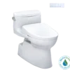 TOTO WASHLET+ Carolina II One-Piece Elongated 1.28 GPF Toilet and WASHLET+ S7 Contemporary Bidet Seat, Cotton White, Vitreous China|Plastic, MW6444726CEFG#01