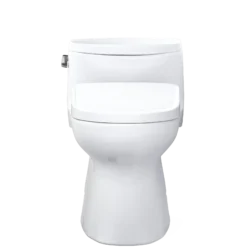 TOTO WASHLET+ Carolina II One-Piece Elongated 1.28 GPF Toilet and WASHLET+ S7 Contemporary Bidet Seat, Cotton White, Vitreous China|Plastic, MW6444726CEFG#01
