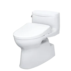 TOTO WASHLET+ Carolina II One-Piece Elongated 1.28 GPF Toilet and WASHLET+ S7 Contemporary Bidet Seat, Cotton White, Vitreous China|Plastic, MW6444726CEFG#01