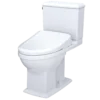 TOTO WASHLET+ Connelly Two-Piece Elongated Dual Flush 1.28 and 0.9 GPF Toilet and Classic WASHLET S7A Classic Bidet Seat, Cotton White, Vitreous China|Plastic, MW4944734CEMFG#01
