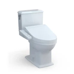 TOTO WASHLET+ Connelly Two-Piece Elongated Dual Flush 1.28 and 0.9 GPF Toilet and WASHLET C2 Bidet Seat, Cotton White, Vitreous China|Plastic, MW4943074CEMFG#01
