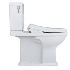 TOTO WASHLET+ Connelly Two-Piece Elongated Dual Flush 1.28 and 0.9 GPF Toilet and Classic WASHLET S7 Contemporary Bidet Seat with Auto Flush, Cotton White, Vitreous China|Plastic, MW4944724CEMFGA#01