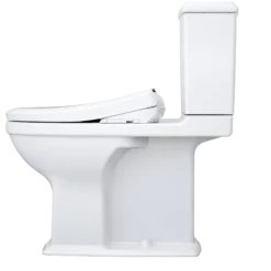 TOTO WASHLET+ Connelly Two-Piece Elongated Dual Flush 1.28 and 0.9 GPF Toilet and Classic WASHLET S7 Contemporary Bidet Seat with Auto Flush, Cotton White, Vitreous China|Plastic, MW4944724CEMFGA#01