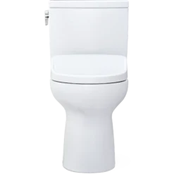 TOTO WASHLET+ Drake II 1G Two-Piece Elongated 1.0 GPF Toilet with Auto Flush WASHLET+ S7 Contemporary Bidet Seat, Cotton White, Vitreous China|Plastic, MW4544726CUFGA#01