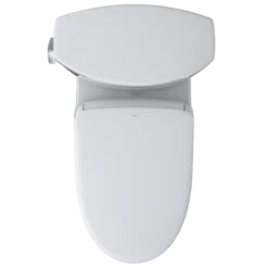 TOTO WASHLET+ Drake II Two-Piece Elongated 1.28 GPF Toilet with Auto Flush WASHLET+ S7A Contemporary Bidet Seat, Cotton White, Vitreous China|Plastic, MW4544736CEFGA#01