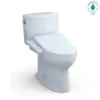 TOTO WASHLET+ Drake II Two-Piece Elongated 1.28 GPF Toilet and WASHLET+ C2 Bidet Seat, Cotton White, Vitreous China|Plastic, MW4543074CEFG#01