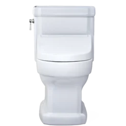 TOTO WASHLET+ Eco Guinevere Elongated 1.28 GPF Universal Height Toilet with C5 Bidet Seat, Cotton White, Vitreous China|Plastic, MW9743084CEFG#01