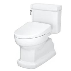 TOTO WASHLET+ Eco Guinevere Elongated 1.28 GPF Universal Height Toilet and S7A Classic Bidet Seat with Auto Open/Close, Cotton White, Vitreous China|Plastic, MW9744734CEFG#01