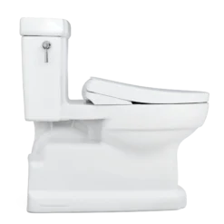 TOTO WASHLET+ Eco Guinevere Elongated 1.28 GPF Universal Height Toilet with S7 Classic Bidet Seat, Cotton White, Vitreous China|Plastic, MW9744724CEFG#01
