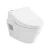 TOTO WASHLET+ EP Wall-Hung Elongated Toilet and WASHLET C5 Bidet Seat and DuoFit In-Wall 0.9 and 1.28 GPF Dual-Flush Tank System, Matte Silver, Vitreous China|Plastic, CWT4283084CMFG#MS
