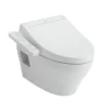 TOTO WASHLET+ EP Wall-Hung Elongated Toilet and WASHLET C2 Bidet Seat and DuoFit In-Wall 0.9 and 1.28 GPF Dual-Flush Tank System, Matte Silver, Vitreous China|Plastic, CWT4283074CMFG#MS