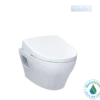 TOTO WASHLET+ EP Wall-Hung Elongated Toilet with S7A Contemporary Bidet Seat and DuoFit In-Wall 0.9 and 1.28 GPF Auto Dual-Flush Tank System, Matte Silver, Vitreous China|Plastic, CWT4284736CMFGA#MS