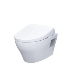 TOTO WASHLET+ EP Wall-Hung Elongated Toilet with S7A Contemporary Bidet Seat and DuoFit In-Wall 0.9 and 1.28 GPF Auto Dual-Flush Tank System, Matte Silver, Vitreous China|Plastic, CWT4284736CMFGA#MS