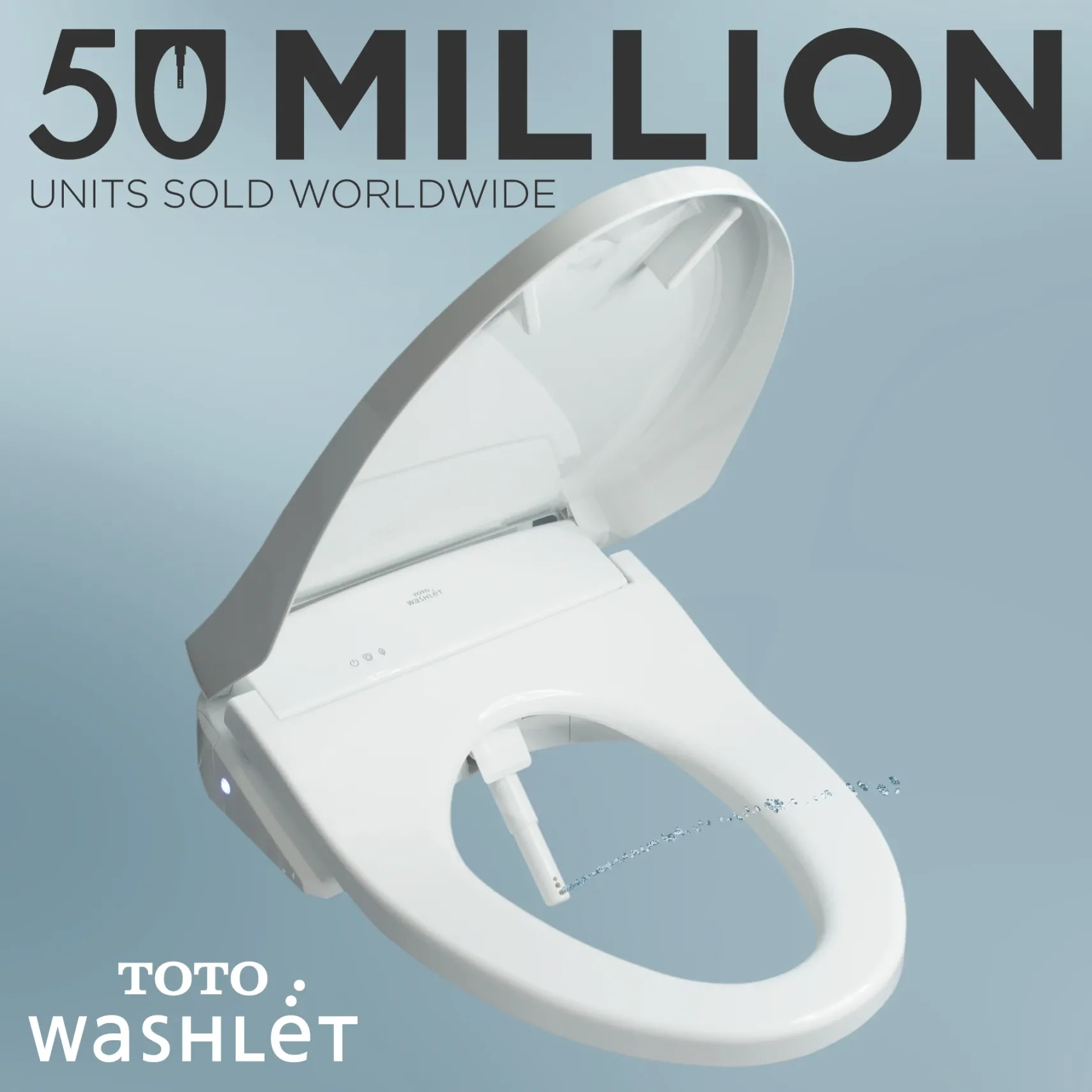 TOTO WASHLET K300 Electronic Bidet Toilet Seat with Instantaneous Water Heating, PREMIST and EWATER+ Wand Cleaning, Elongated, Cotton White, Plastic, SW3036R#01