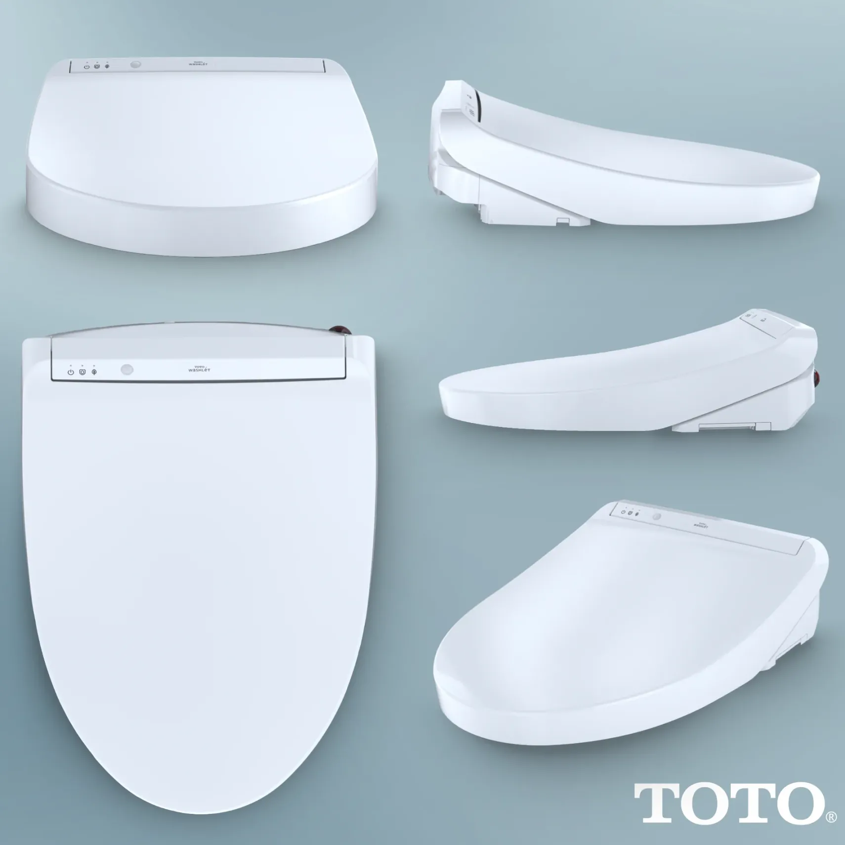 TOTO WASHLET K300 Electronic Bidet Toilet Seat with Instantaneous Water Heating, PREMIST and EWATER+ Wand Cleaning, Elongated, Cotton White, Plastic, SW3036R#01